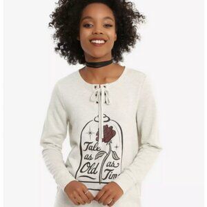 Disney Beauty And The Beast Tale As Old As Time Lace-Up Girls Sweatshirt Med